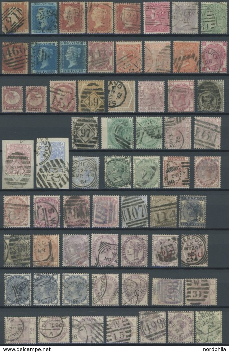 SAMMLUNGEN, LOTS O,BrfStk , 1841-1900, Partie Königin Victoria, 100 Werte In Etwas Unterschiedlicher Erhaltung Mit Viele - Collections