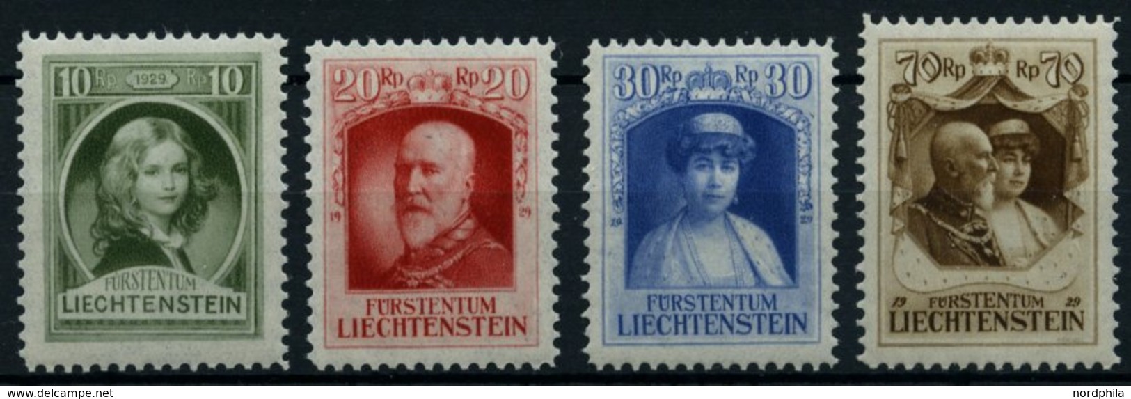 LIECHTENSTEIN 90-93 **, 1929, Regierungsantritt, Prachtsatz, Mi. 90.- - Altri & Non Classificati