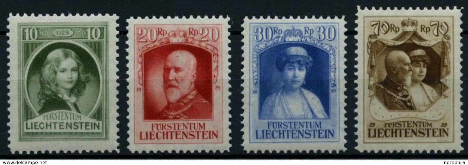 LIECHTENSTEIN 90-93 **, 1929, Regierungsantritt, Prachtsatz, Mi. 90.- - Otros & Sin Clasificación