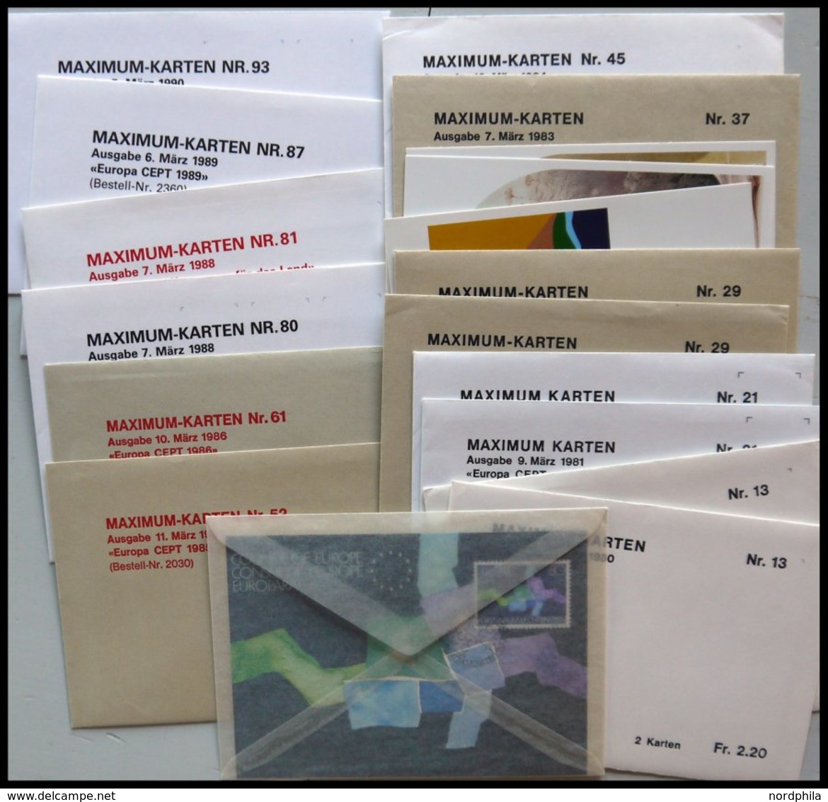 MAXIMUMKARTEN 1979-90 Kleine Partie Von 33 Fast Nur Verschiedenen Maximumkarten, Pracht, Mi. 83.- - Cartes-Maximum (CM)