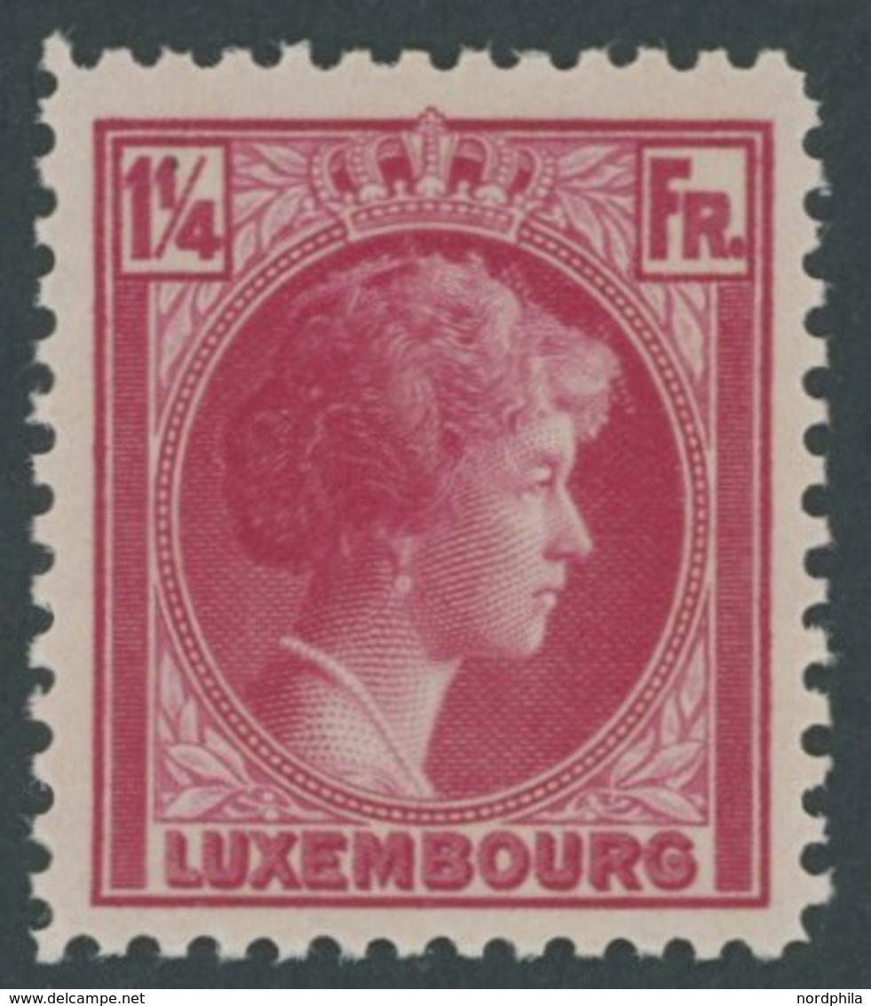 LUXEMBURG 257 **, 1934, 11/4 Fr. Karmin, Postfrisch, Pracht, Mi. 70.- - Sonstige & Ohne Zuordnung