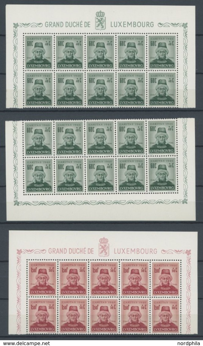 LUXEMBURG 413-16 **, 1946, Caritas, 20 Sätze In Bogenteilen, Postfrisch, Pracht, Mi. 90.- - Otros & Sin Clasificación