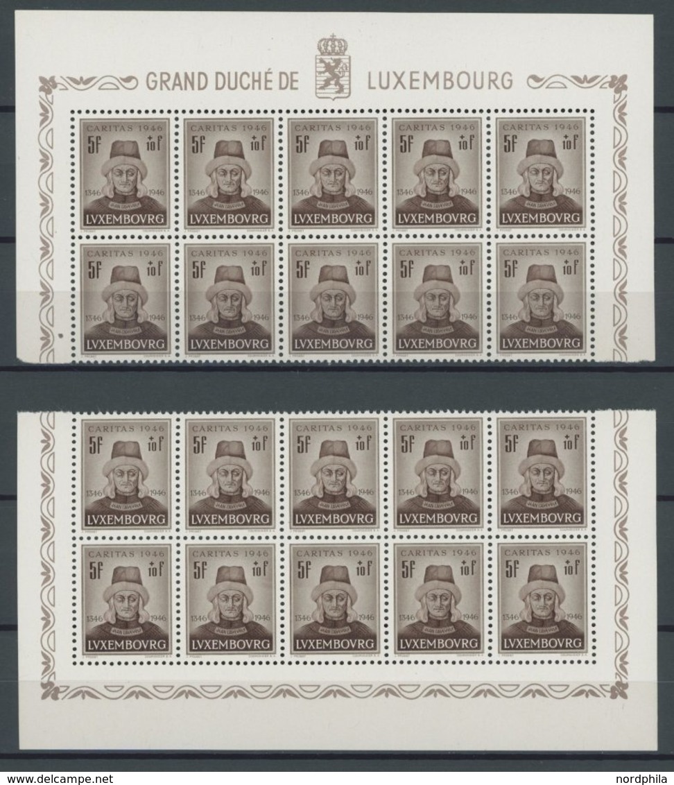 LUXEMBURG 413-16 **, 1946, Caritas, 20 Sätze In Bogenteilen, Postfrisch, Pracht, Mi. 90.- - Otros & Sin Clasificación