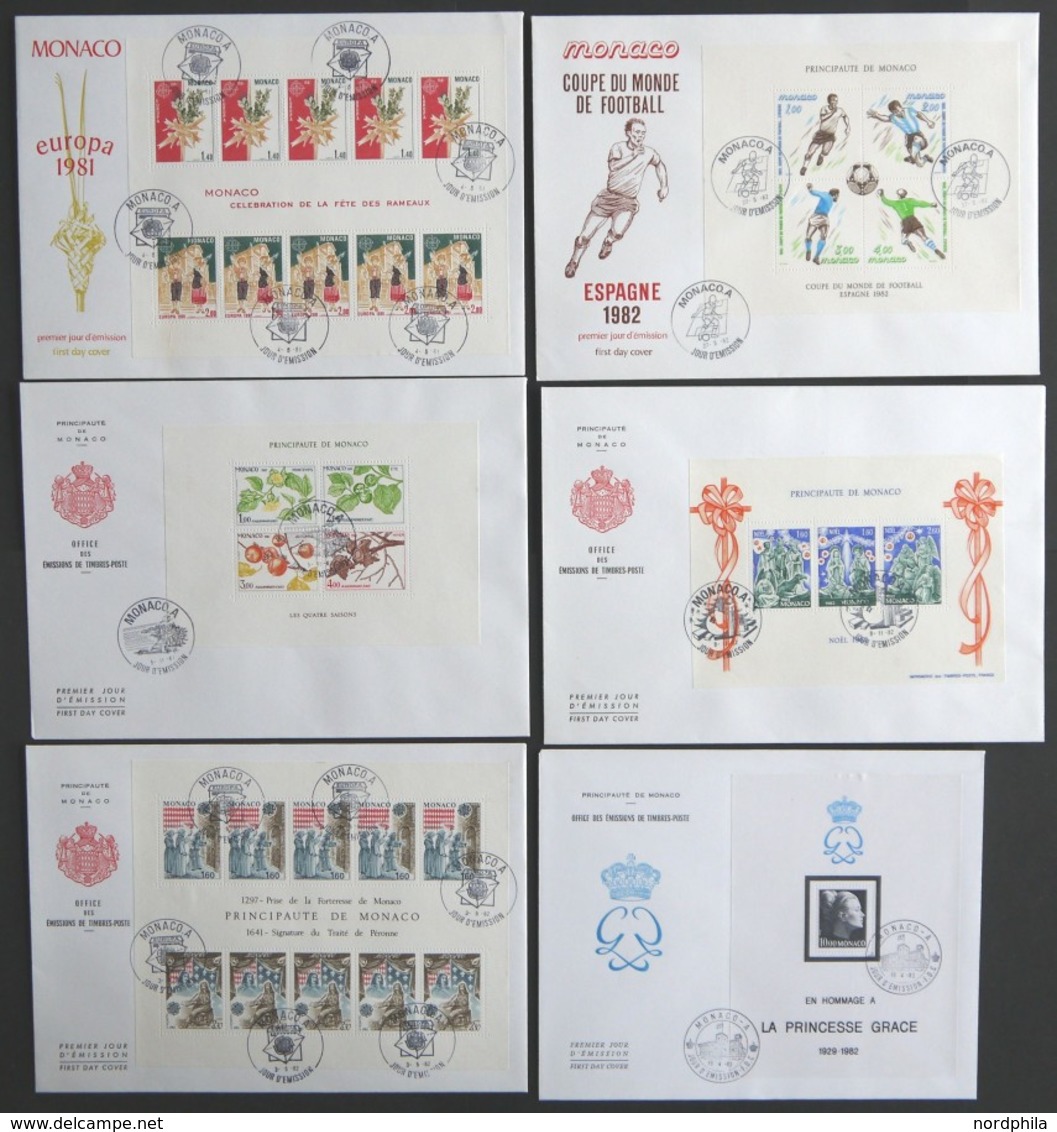 MONACO Bl. 17-27 BRIEF, 1981-84, Komplett Auf 11 FDC`s, Pracht - Sonstige & Ohne Zuordnung