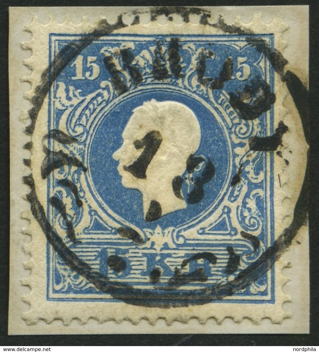 ÖSTERREICH 15I BrfStk, 1858, 15 Kr. Blau, Type I, K1 BRODY, Kabinettbriefstück - Usados