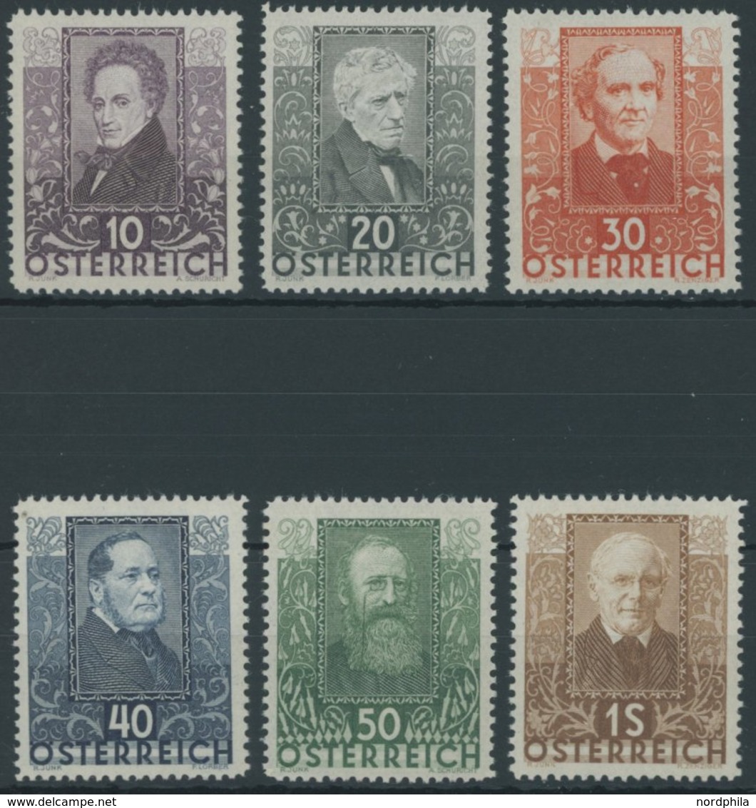 ÖSTERREICH 1918-1938 524-29 **, 1931, Dichter, Postfrischer Prachtsatz, Mi. 220.- - Sonstige & Ohne Zuordnung