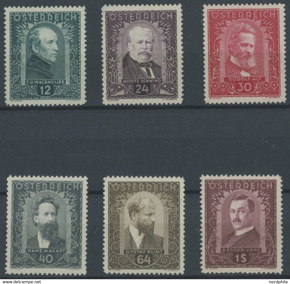 ÖSTERREICH 1918-1938 545-50 **, 1932, Maler, Postfrischer Prachtsatz, Mi. 300.- - Autres & Non Classés