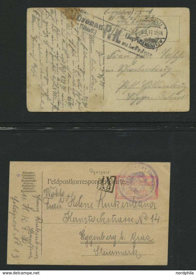 LOTS 1916, Kleine Sammlung Von 14 Verschiedenen Zensurbelegen, Einige Bessere, Feinst/Pracht - Colecciones