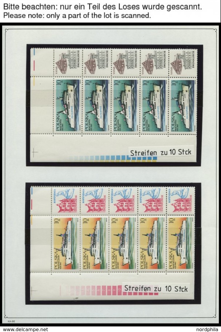 SAMMLUNGEN, LOTS **, Komplette Postfrische Sammlung Polen Von 1982-90 Im KA-BE Album Mit Bogen Und Zusammendrucken, Prac - Colecciones