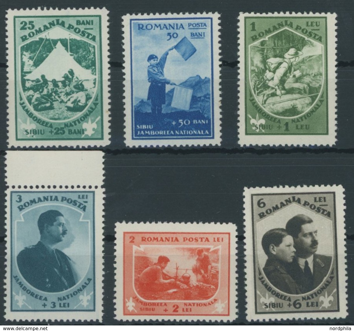 RUMÄNIEN 437-42 **, 1932, Pfadfinderlager Sibiu, Prachtsatz, Mi. 110.- - Autres & Non Classés