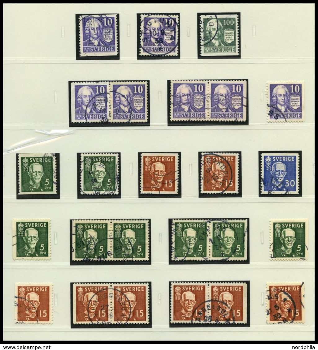 SAMMLUNGEN, LOTS O, Reichhaltige Gestempelte Sammlung Schweden Von 1855-1972 In 2 SAFE-dual Alben, Dabei Mi.Nr. 2, 6, 13 - Sammlungen