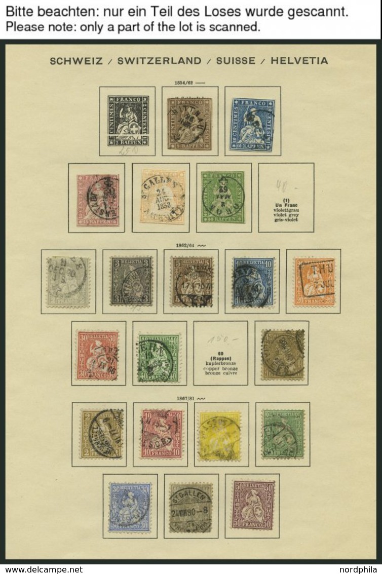 SAMMLUNGEN O,*, **, 1854-1950, Meist Gestempelte Teilsammlung, Etwas Unterschiedlich, Mi. Ca. 3500.- - Collections