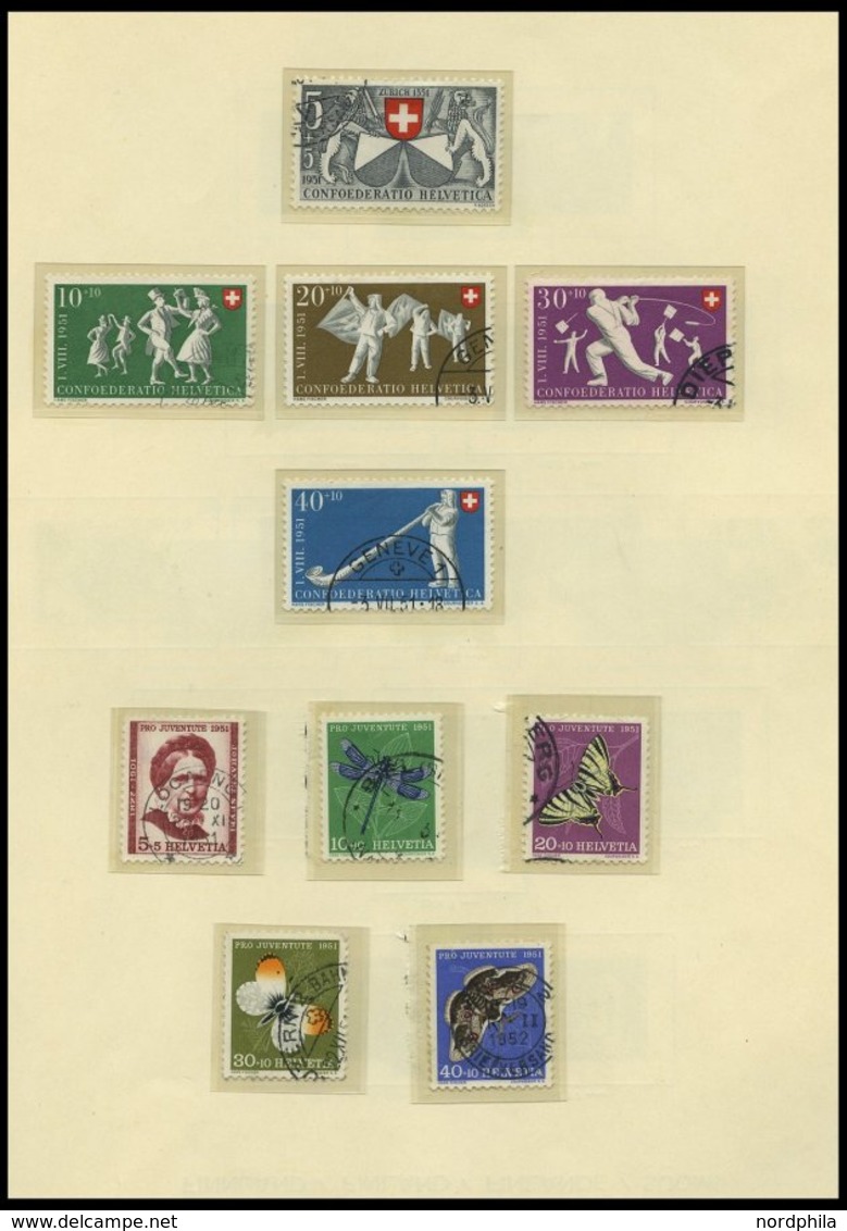 SAMMLUNGEN O, Gestempelte Sammlung Schweiz Von 1946-78 Im Schaubekalbum, Bis Auf Mi.Nr. 625-28 Und Bl. 14/5 Wohl Komplet - Sammlungen