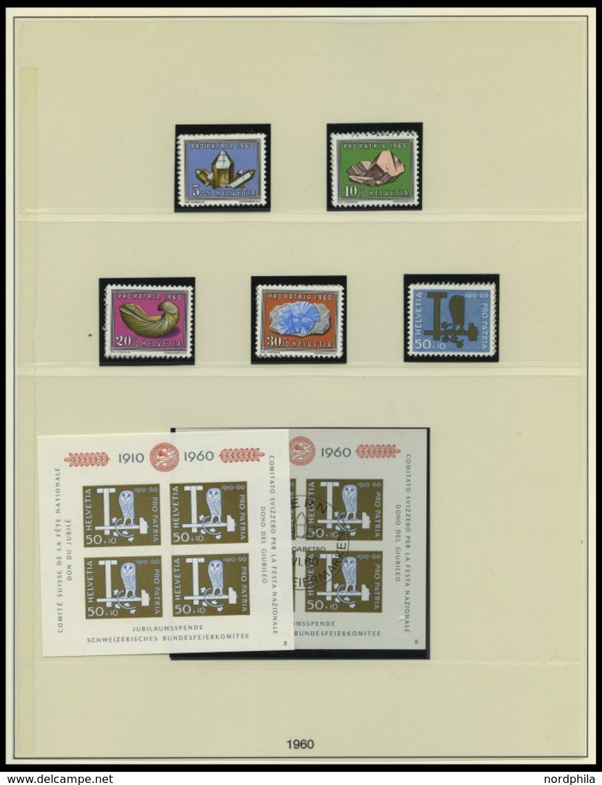 SAMMLUNGEN **,o , Saubere Sammlung Schweiz Von 1938-67 Im Lindner Falzlosalbum, Zweifach Gesammelt (postfrisch Und Geste - Lotes/Colecciones