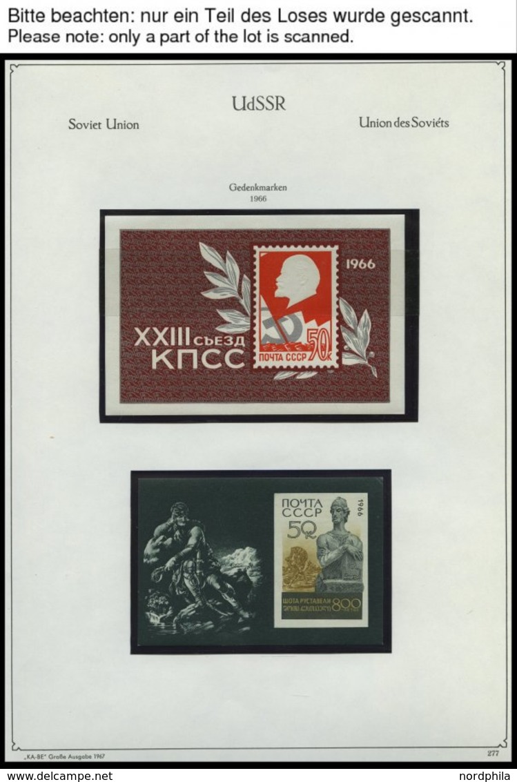 SAMMLUNGEN, LOTS **, Bis Auf Wenige Werte Komplette Postfrische Sammlung Sowjetunion Von 1965-72 Im KA-BE Album, Prachte - Usati