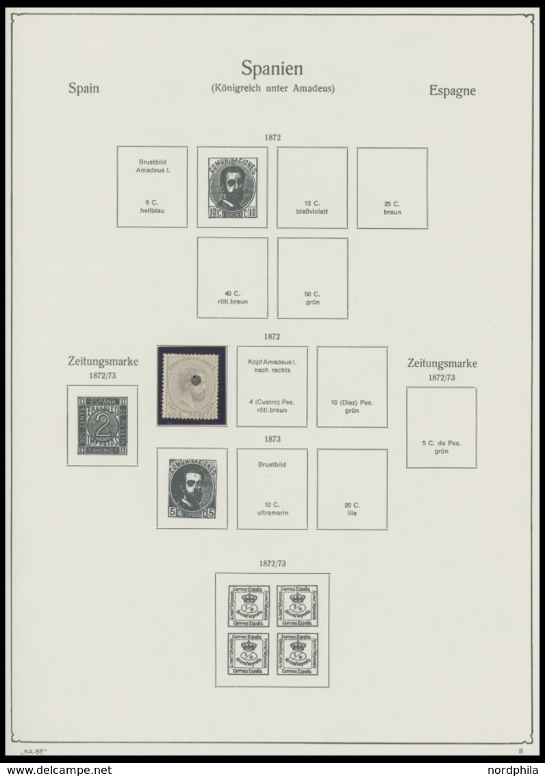 SPANIEN **,o,* , Sammlung Spanien von 1850-1953 mit einigen mittleren Ausgaben, fast nur Prachterhaltung