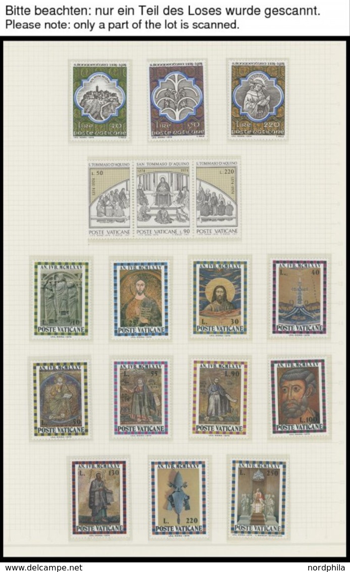 VATIKAN **, Postfrische Sammlung Vatikan Von 1956-95, Dazu Einige Gestempelte Ausgaben, Prachterhaltung, Mi. über 500.- - Other & Unclassified