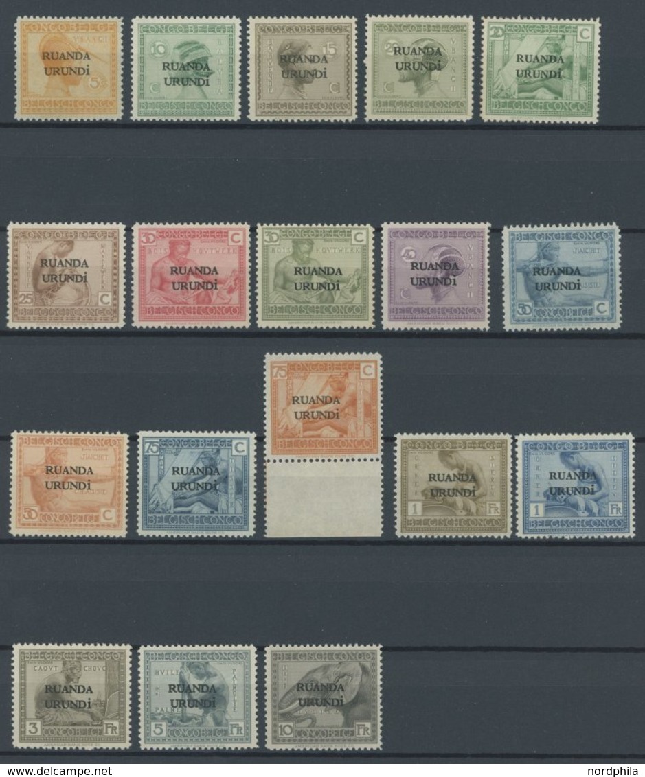 RUANDA-URUNDI 1-18 **, 1924, Freimarken, Postfrischer Prachtsatz - Ungebraucht