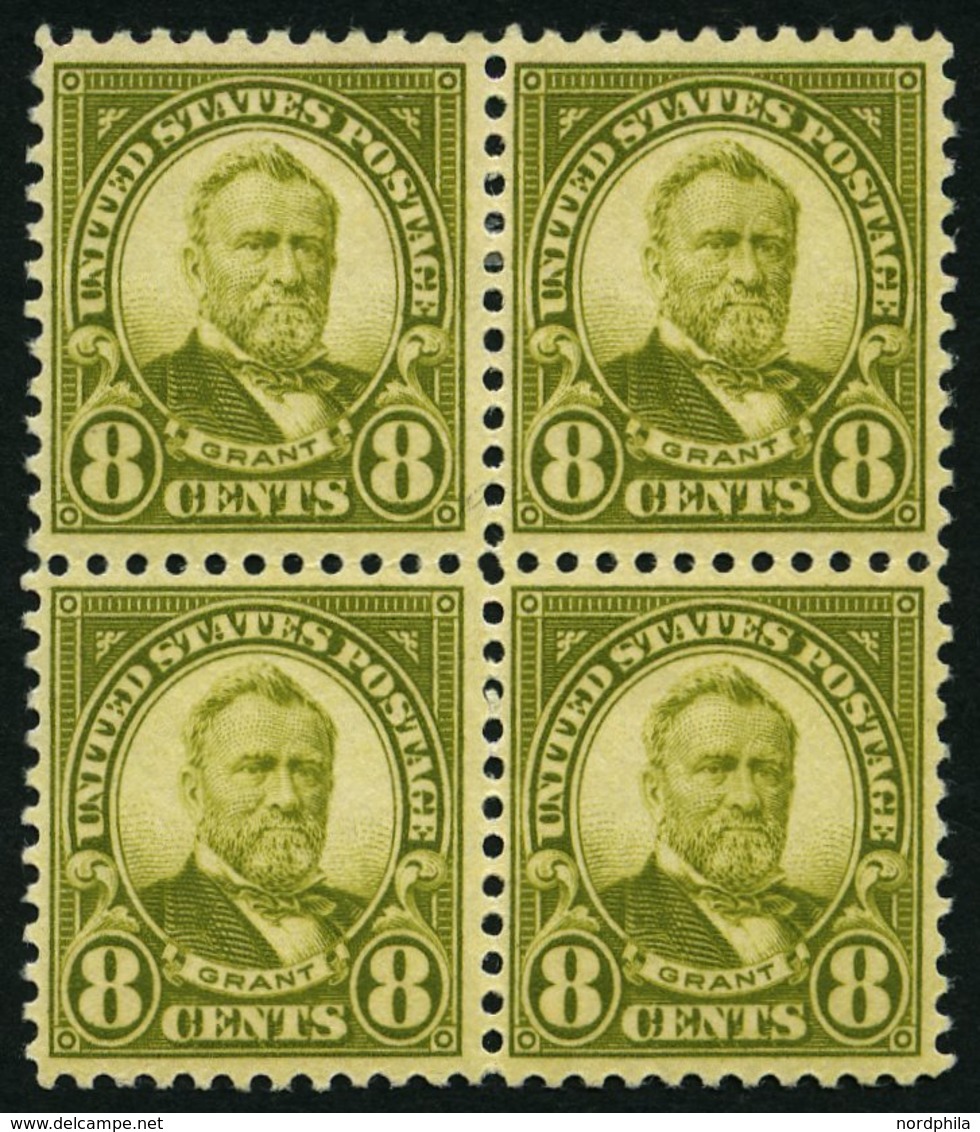 USA 270 VB **,* , Scott 560, 1923, 8 C. Grant Im Viererblock, Das Untere Paar Postfrisch, Pracht - Gebraucht