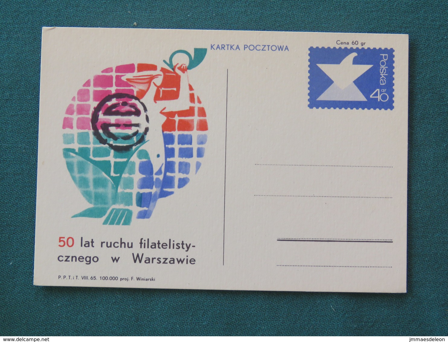 Poland 1965 Unused Stationery Cover - Mermaid - Dove - Cartas & Documentos