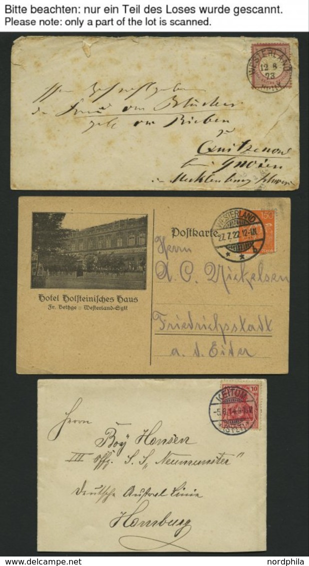 SLG., LOTS DEUTSCHLAND 1873-1987, 32 Verschiedene Belege Mit Stempeln Von SYLT, Etwas Unterschiedlich, Besichtigen! - Collections