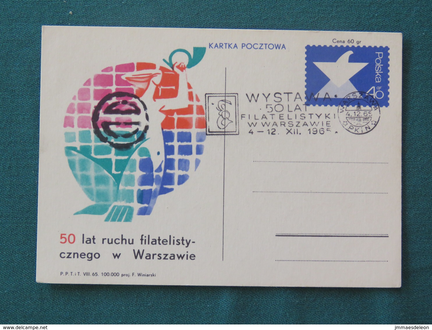 Poland 1965 FDC Or Special Cancel Stationery Cover - Mermaid - Dove - Covers & Documents