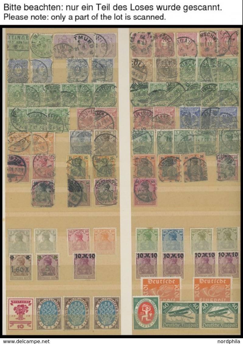 SLG., LOTS DEUTSCHLAND O,*,**,Brief , 1880-1956, Reste Bzw. Dubletten überwiegend Dt. Reich Und Gebiete In 2 Alben, Meis - Collections