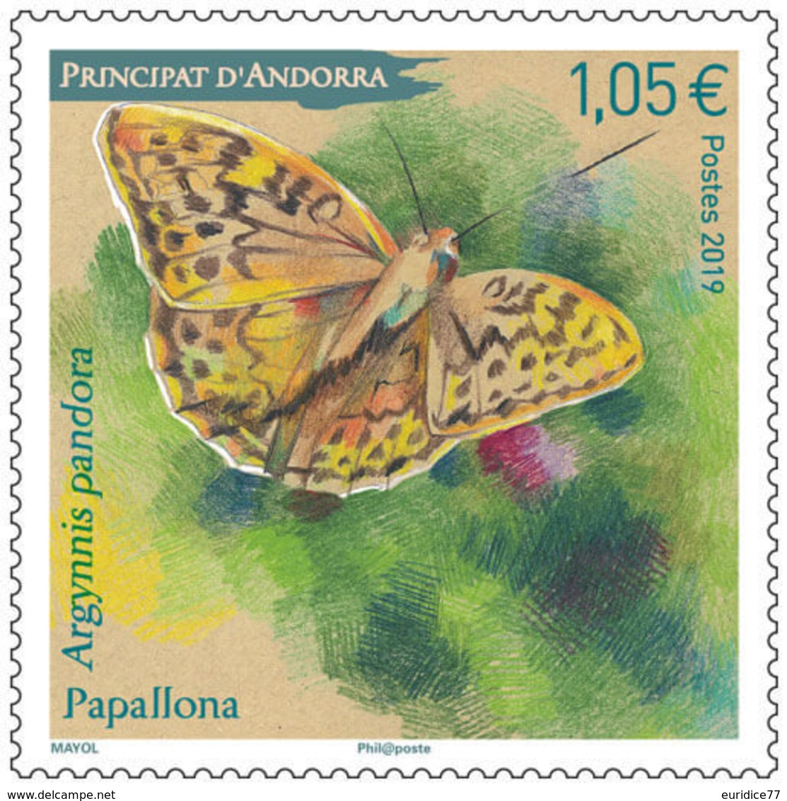 French Andorra 2019 -  Papallona Mnh - Unused Stamps