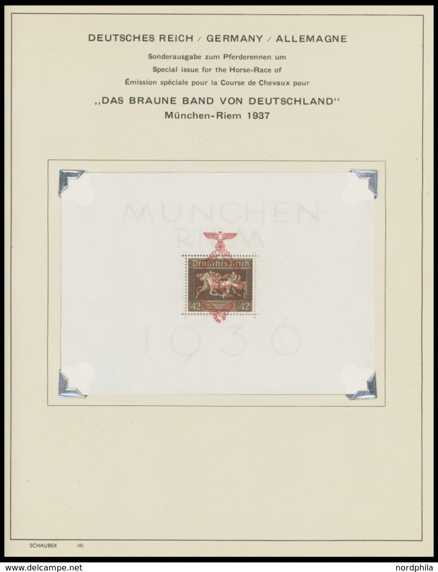 SLG., LOTS EUROPA o,* , Schaubek Deutschland Album: Volksausgabe 1942, Altdeutschland kaum vertreten, Dt. Reich mit mitt