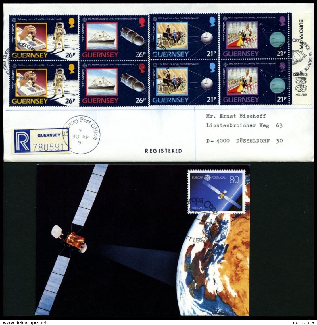 EUROPA UNION O,Brief , 1991, Weltraumfahrt, überkompletter Jahrgang, Dabei Belege Mit Ersttagsstempeln, Markenheftchen U - Collections