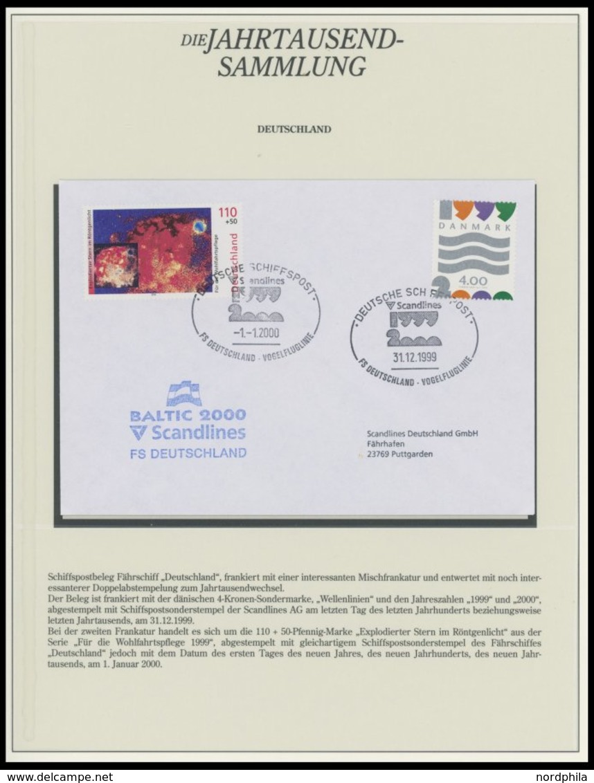 SONSTIGE MOTIVE **,Brief , Die Jahrtausend Sammlung in 2 dicken Lindner Spezialalben mit 3 Schwarzdrucken: Österreich Mi