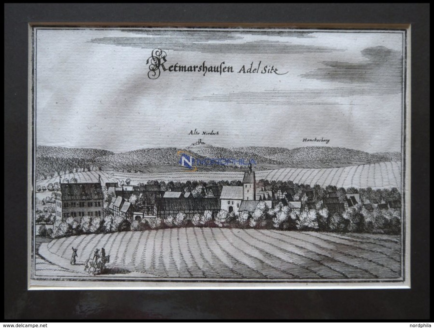 RITTMARSHAUSEN, Gesamtansicht, Kupferstich Von Merian Um 1645 - Litografia