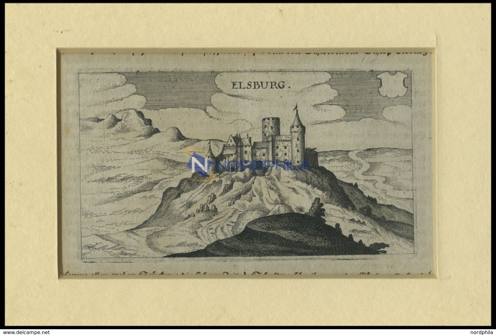 ELSBURG, Gesamtansicht, Kupferstich Aus Inventarium Sveciae Von Gottfried Von 1632 - Lithographies