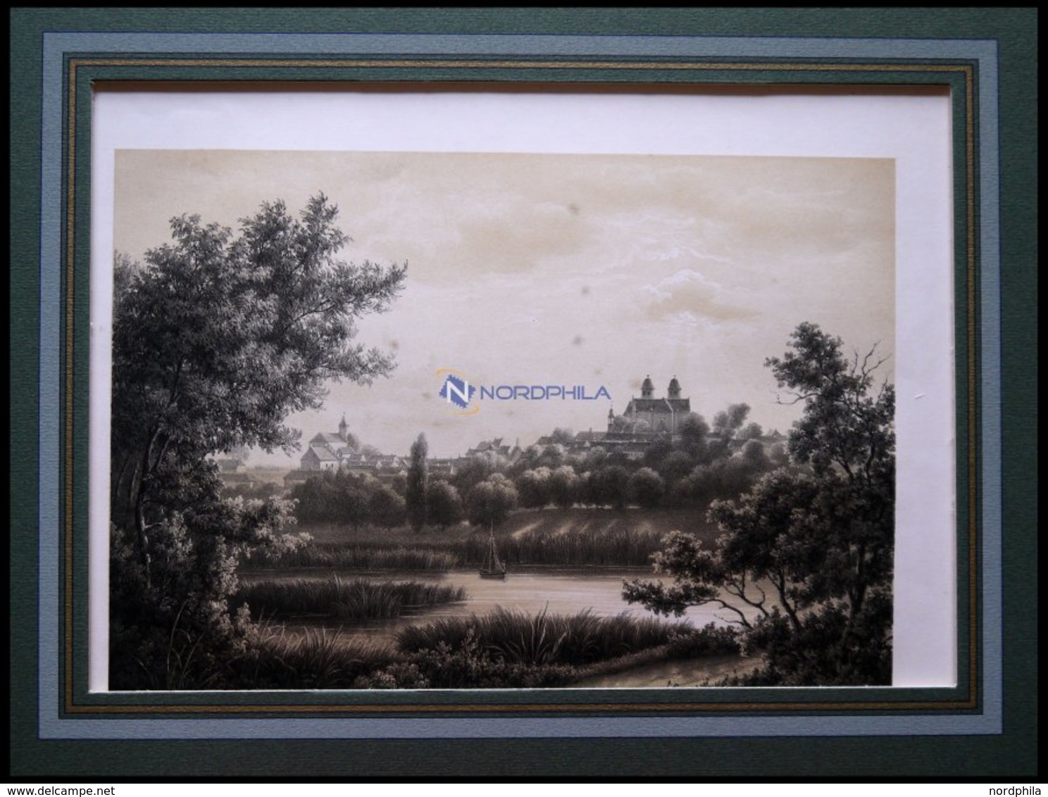 VIBORG, Gesamtansicht, Getönte Lithographie Von Hellesen/Baerentzen 1856 - Litografía