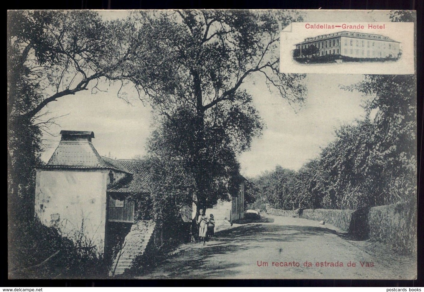 Um Recanto Da Estrada De VAU. Publicidade Hotel Caldelas (Braga). Postal Edição Photographia Guedes PORTO PORTUGAL 1910s - Braga