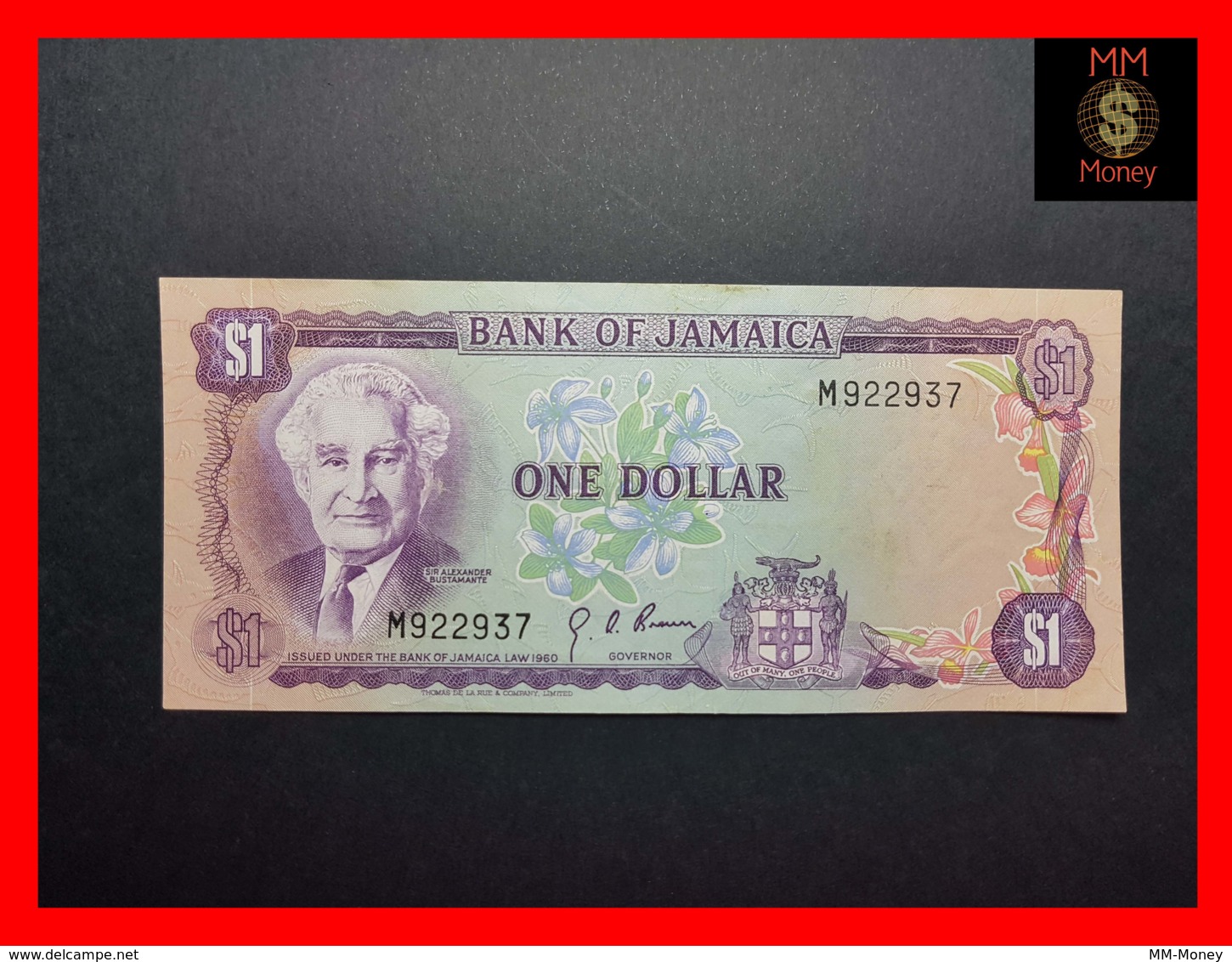 JAMAICA 1 $  1970 P. 54  VF \ XF - Jamaique