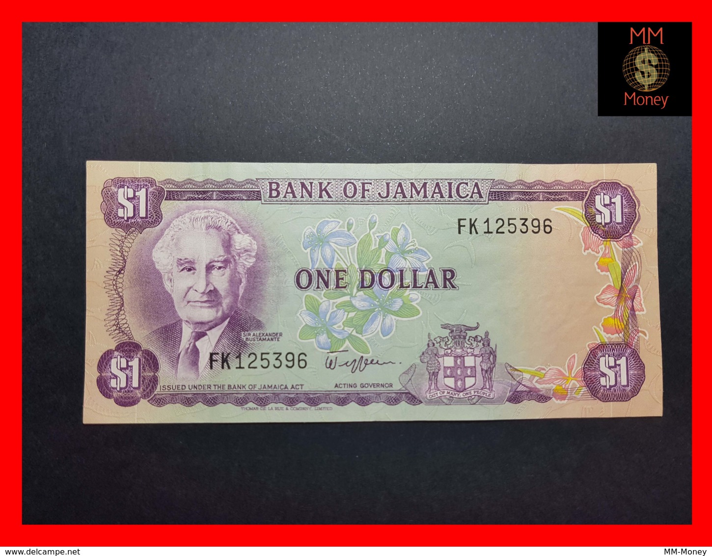 JAMAICA 1 $ 1982 P. 64 A  VF + \ XF - Jamaique