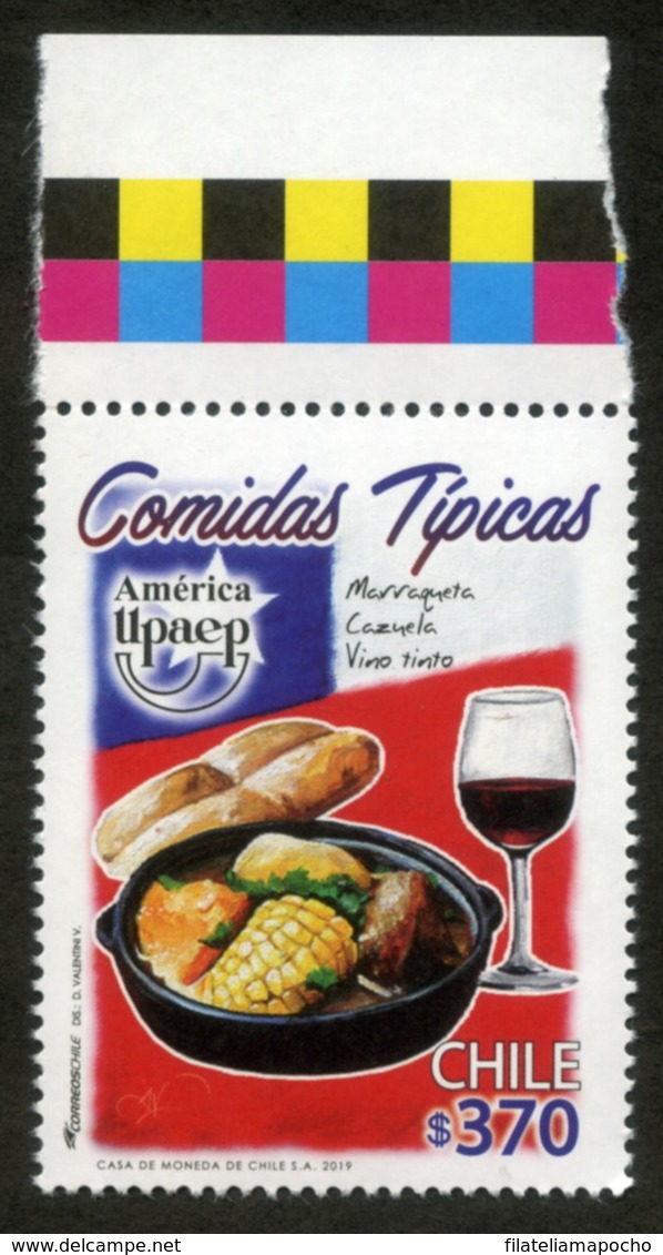 CHILE ESTAMPILLAS: "COMIDAS TÍPICAS”; UPAEP- 2019. - Chile