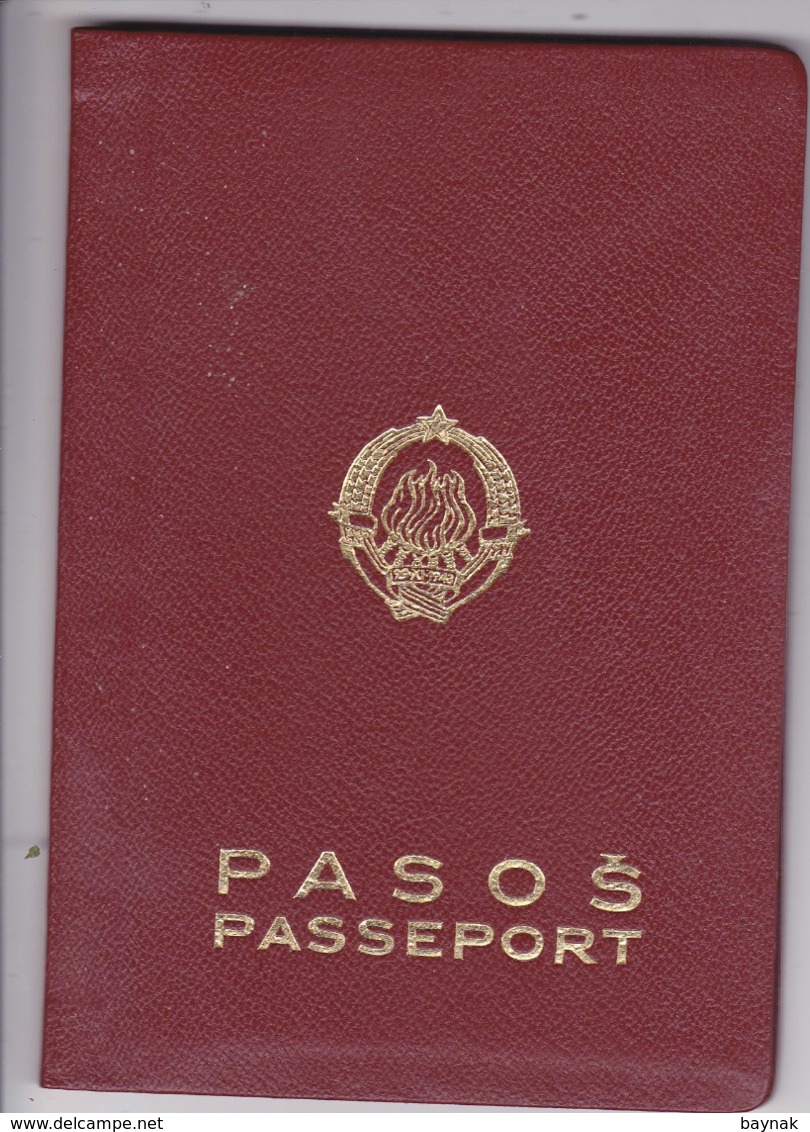 PM78  --  SFR YUGOSLAVIA  --  PASSPORT  --  MAN  --  1965  --  VISA DEUTSCHLAND  --   TAX STAMP  --  SUPER ZUSTAND - Historische Dokumente