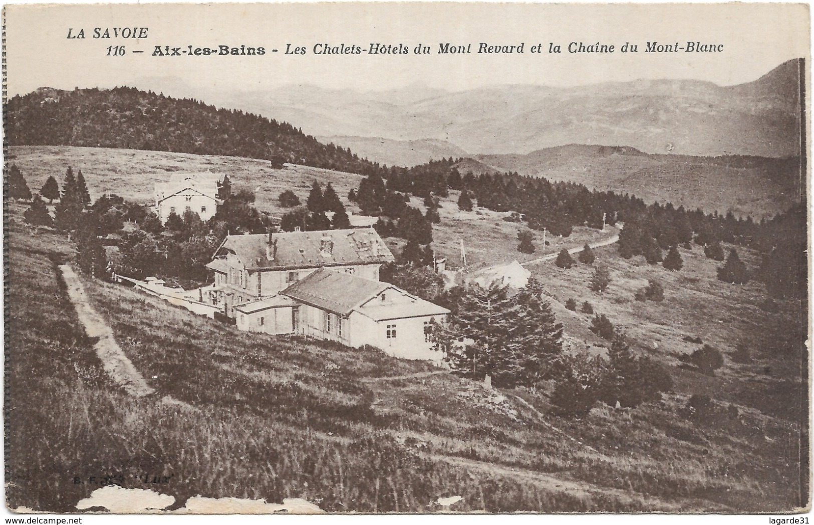 AIX LES BAINS Chalets Hotels Du Mont Revard  - Pub Manufacture D'horlogerie SIM MORTEAU DOUBS - RARE - Aix Les Bains