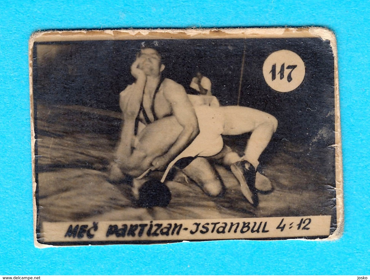 WRESTLING MATCH PARTIZANvs ISTANBUL ( TURKEY ) ... Yugoslav Vintage Card 1950's * Lutte Ringen Lotta Lucha Luta Livre - Trading Cards