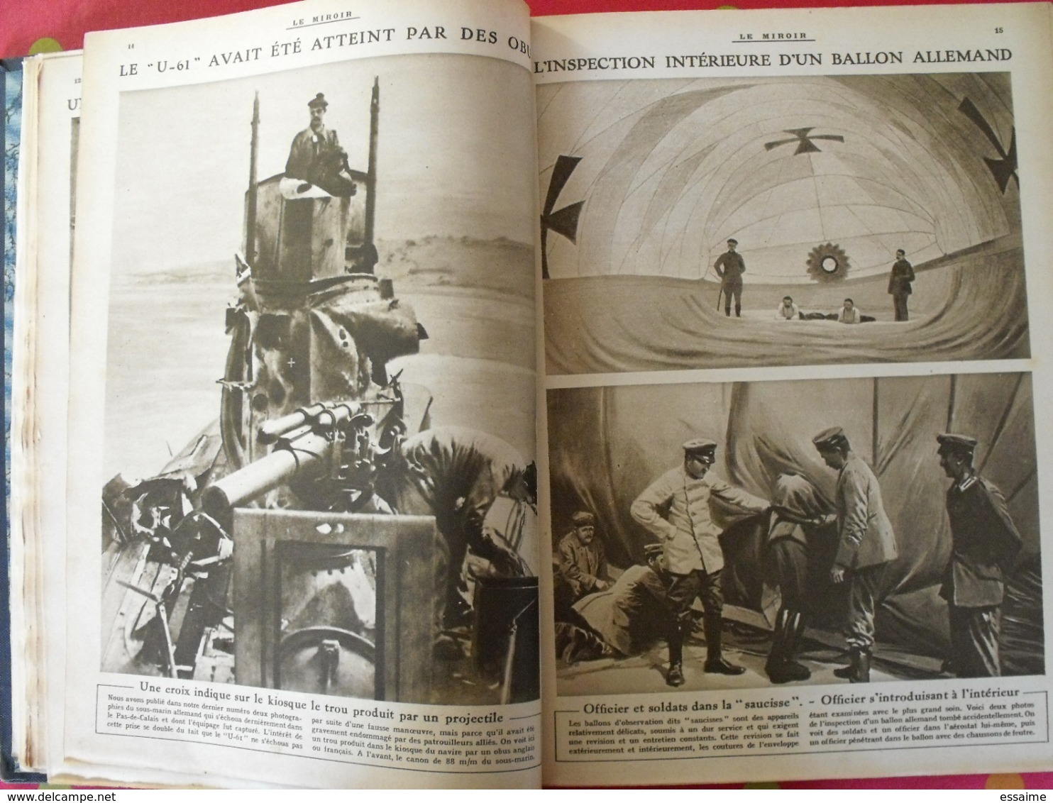 Le miroir. 2ème semestre 1917. 22 numéros. la guerre 14-18 très illustrée. recueil, reliure. révolution russe