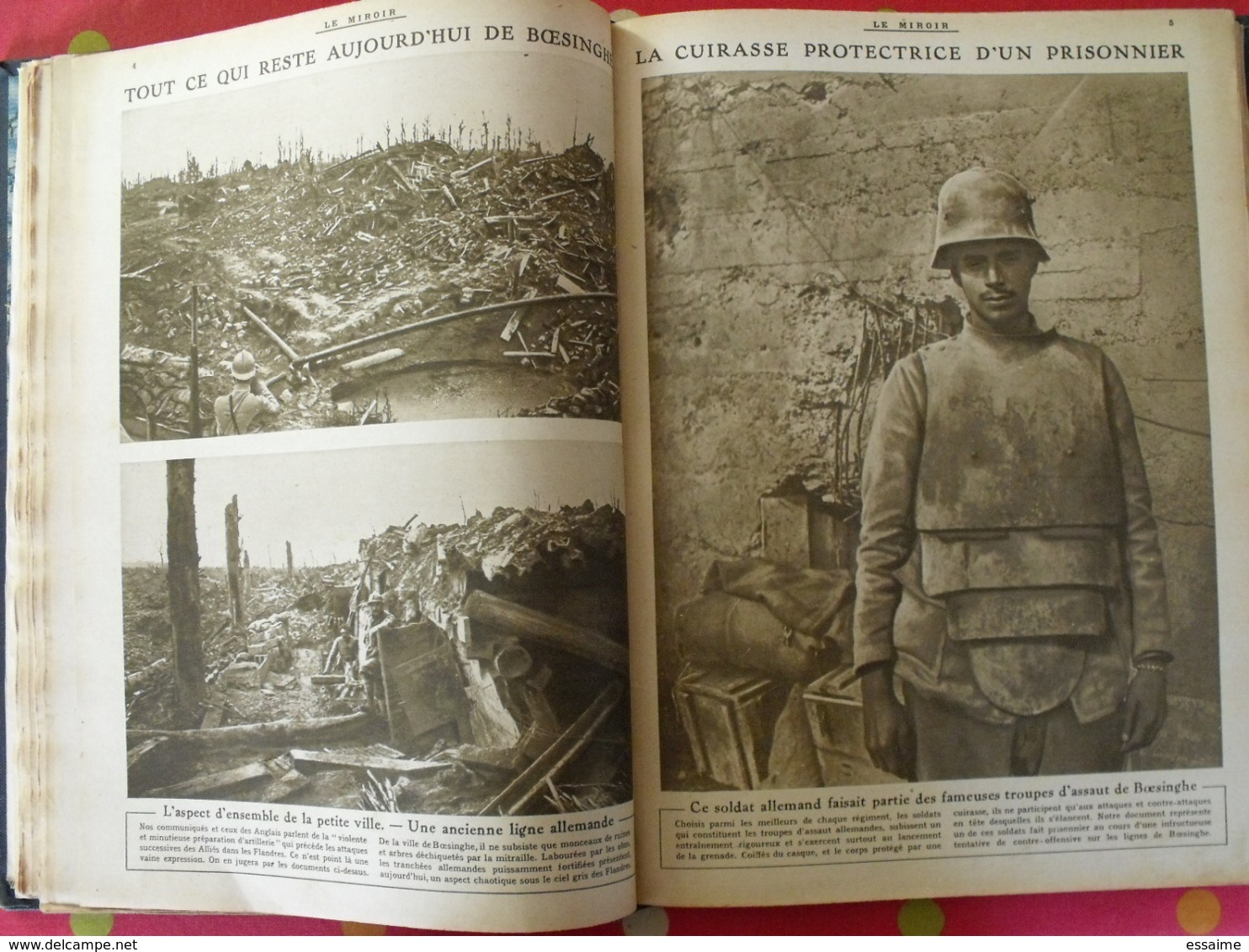 Le miroir. 2ème semestre 1917. 22 numéros. la guerre 14-18 très illustrée. recueil, reliure. révolution russe