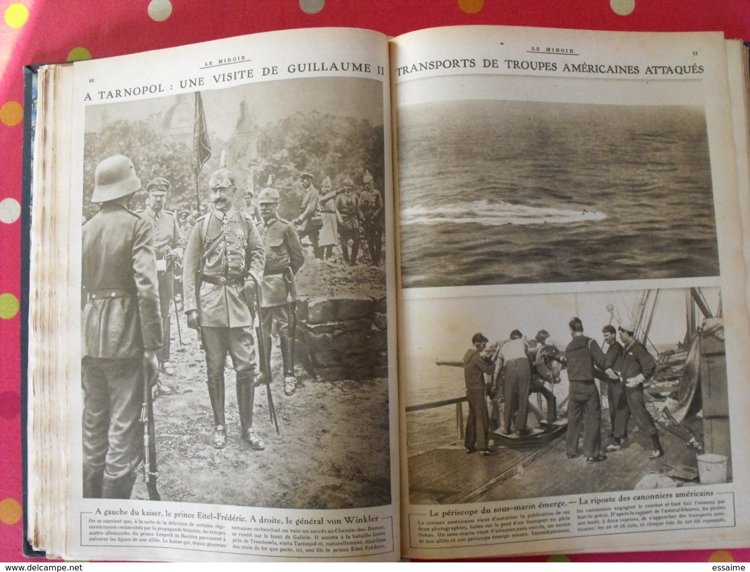 Le miroir. 2ème semestre 1917. 22 numéros. la guerre 14-18 très illustrée. recueil, reliure. révolution russe