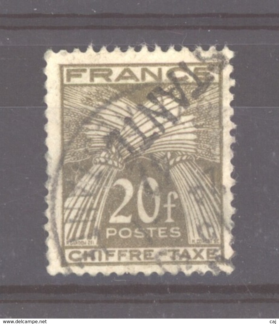 0ob  0420  -  France -  Taxes   :  Yv  77  (o) - 1859-1959 Oblitérés