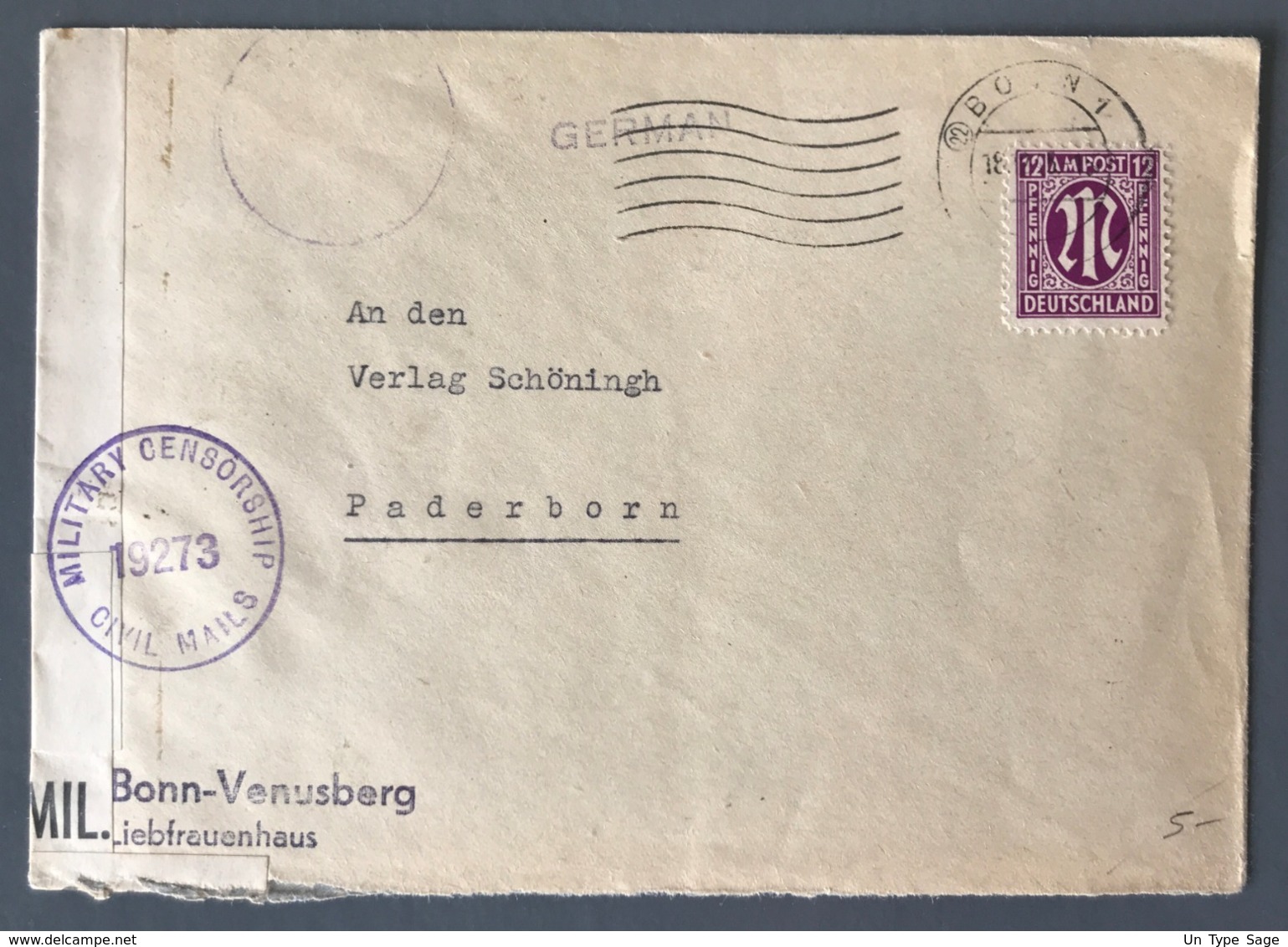 Autriche, Lettre Pour Paris, Cachet De Censure Violet MILITARY CENSORSHIP CIVIL MAILS 19273 - (B2461) - Briefe U. Dokumente