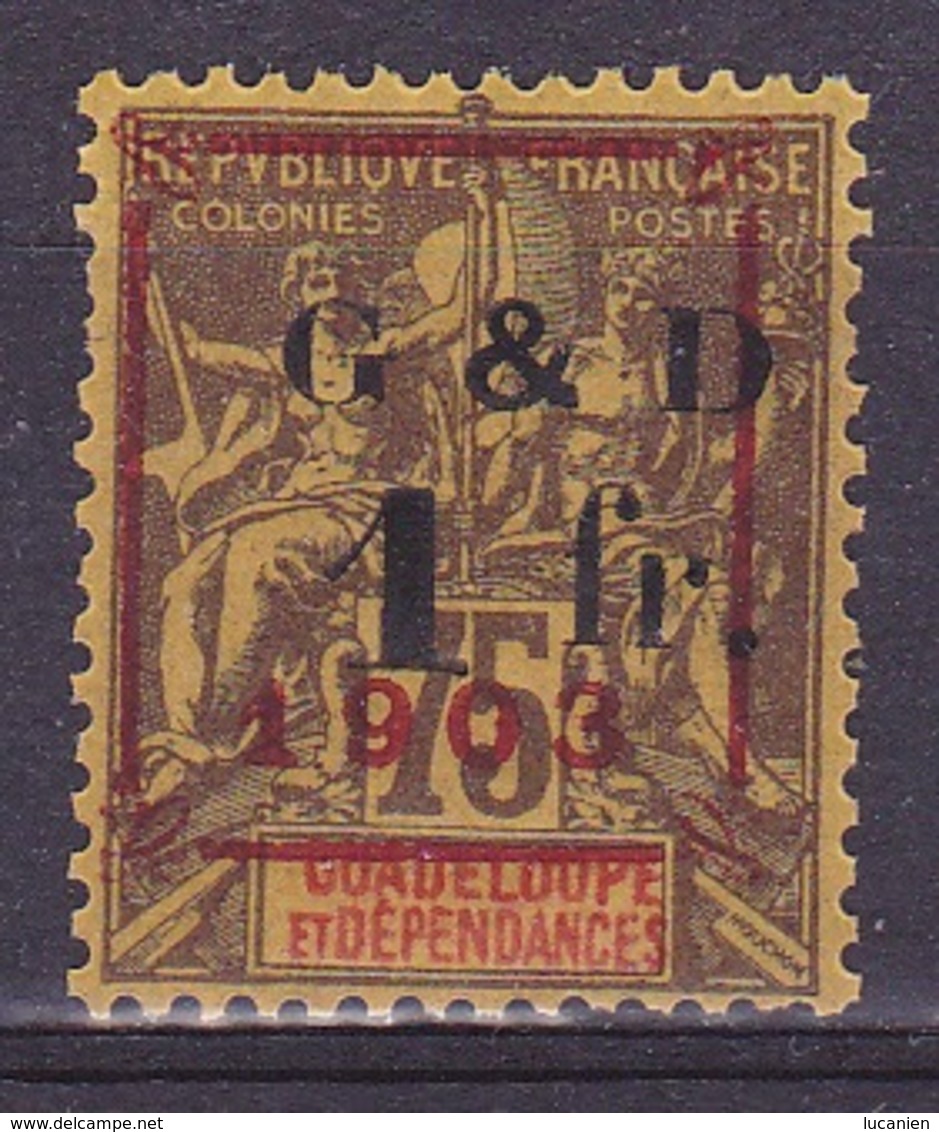 Guadeloupe N° 53h Neuf ** - Voir Verso & Descriptif - - Unused Stamps