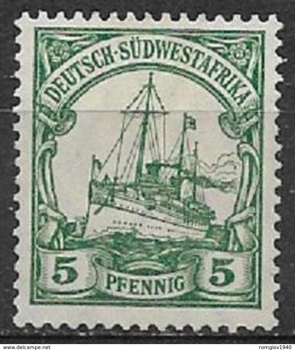 GERMANIA REICH COLONIA  AFRICA DEL SUD  OWEST 1906  SOPRASTAMPATI YVERT. 27  MLH VF FILIGRANA LOSANGHE - German South West Africa