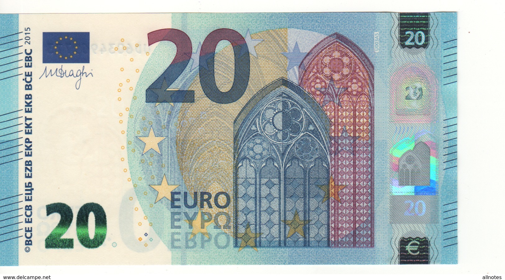 20 EURO 'France'    Draghi  U 003 A5   UD6034965012 /  FDS - UNC - 20 Euro