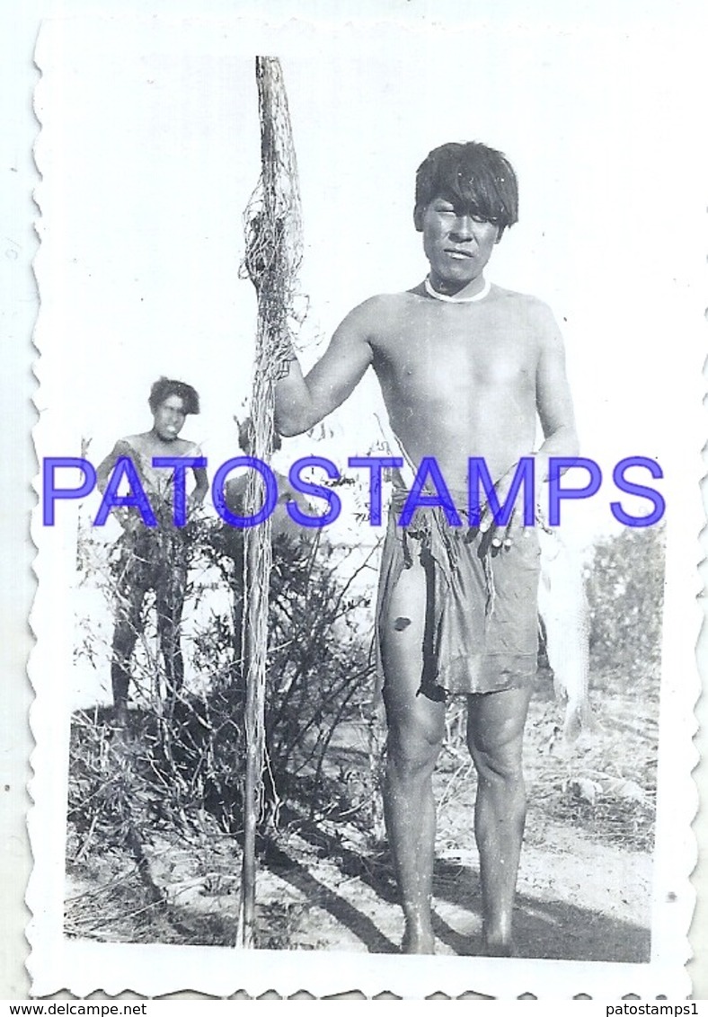 123892 ARGENTINA COSTUMES NATIVE INDIO MATACO 9.5 X 6.5 CM PHOTO NO POSTAL POSTCARD - Argentina